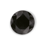 1.95 Carat Natural Black Round Diamond GIA