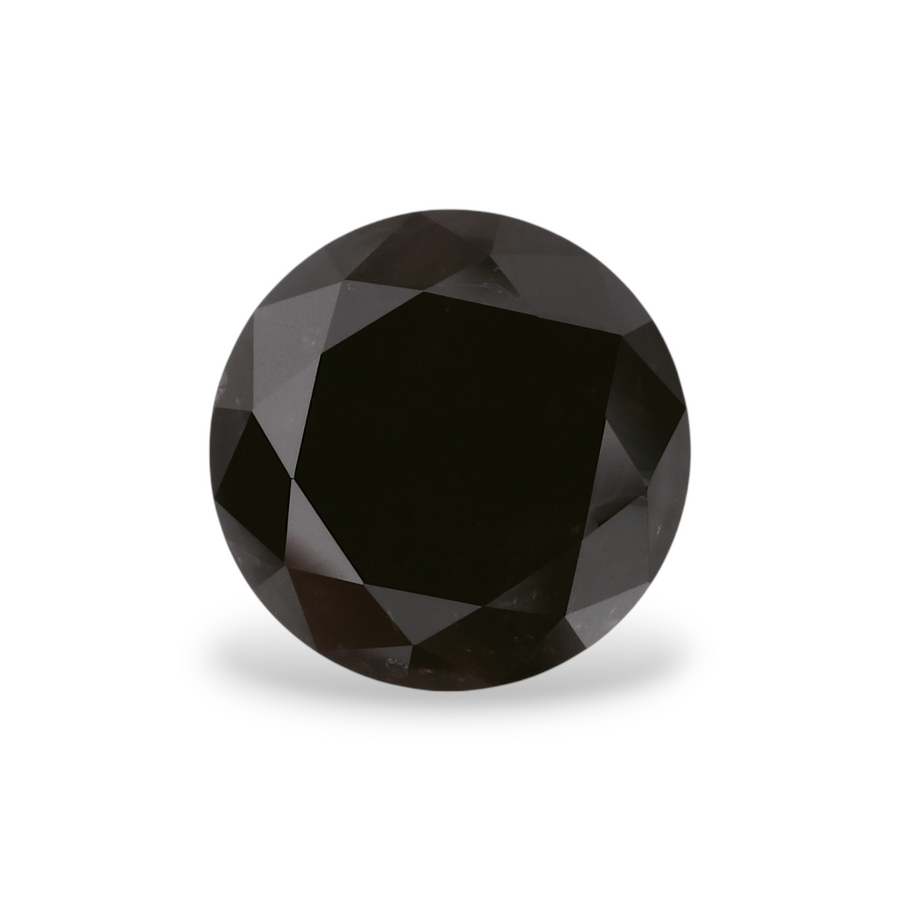 2.32 Carat Natural Black Round Diamond GIA