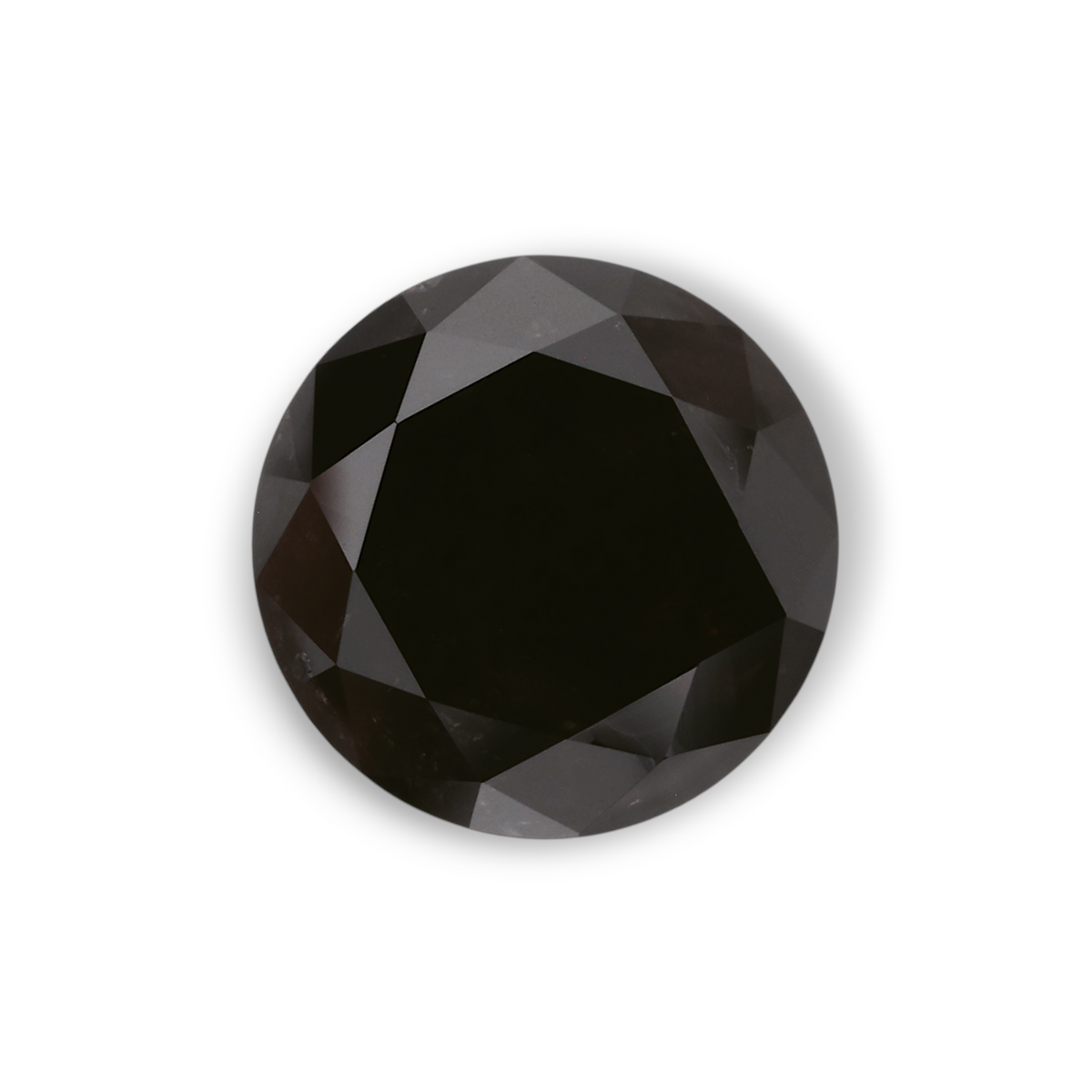 2.32 Carat Natural Black Round Diamond GIA