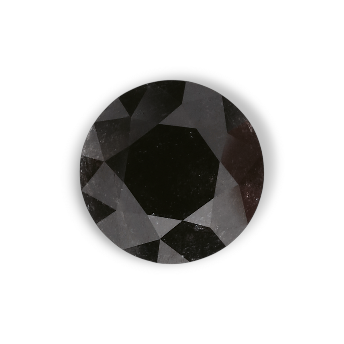 0.99 Carat Natural Black Round Diamond GIA