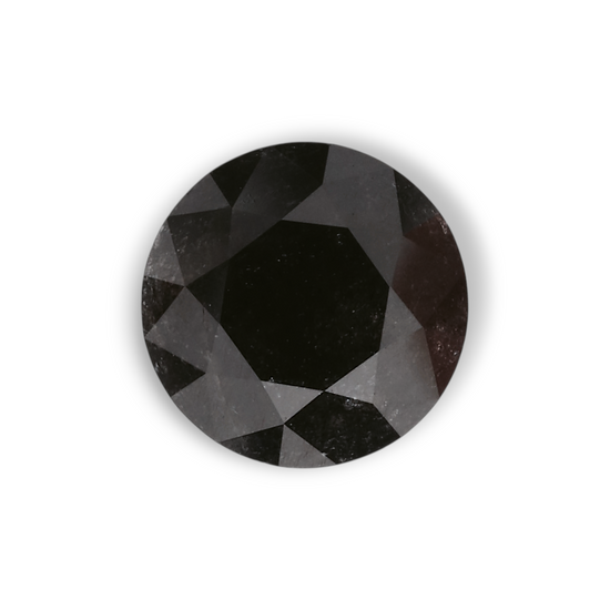 0.99 Carat Natural Black Round Diamond GIA