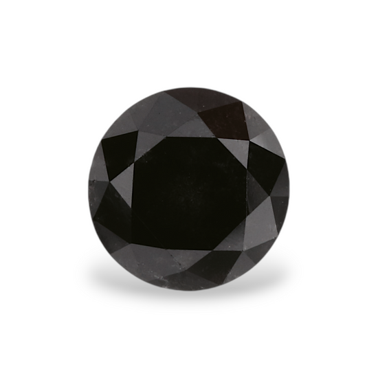 ماسة سوداء طبيعية مستديرة بوزن 0.98 قيراط، مع شهادة GIA