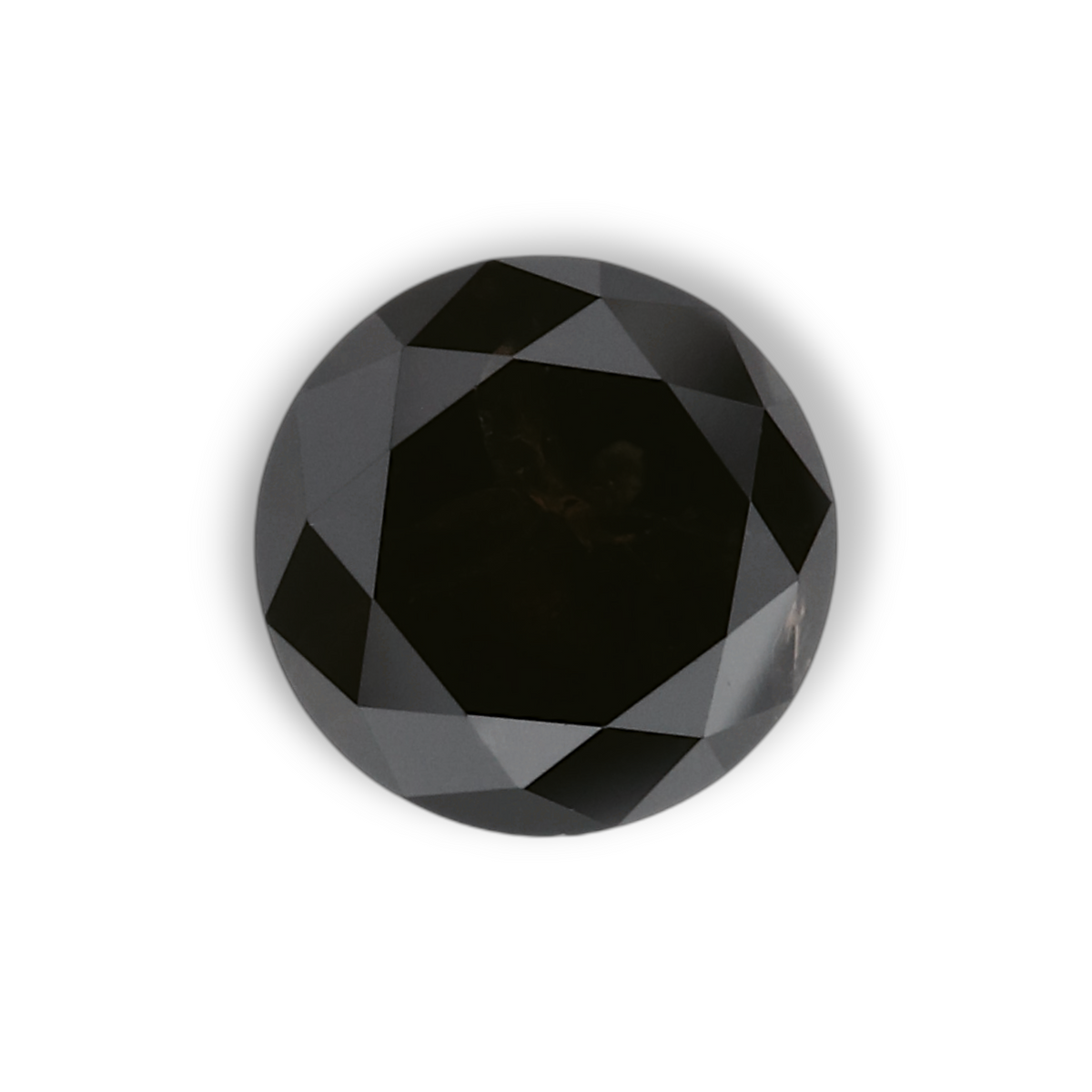 1.14 Carat Natural Black Round Diamond GIA