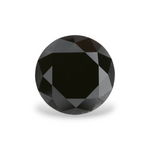 1.23 Carat Natural Black Round Diamond GIA
