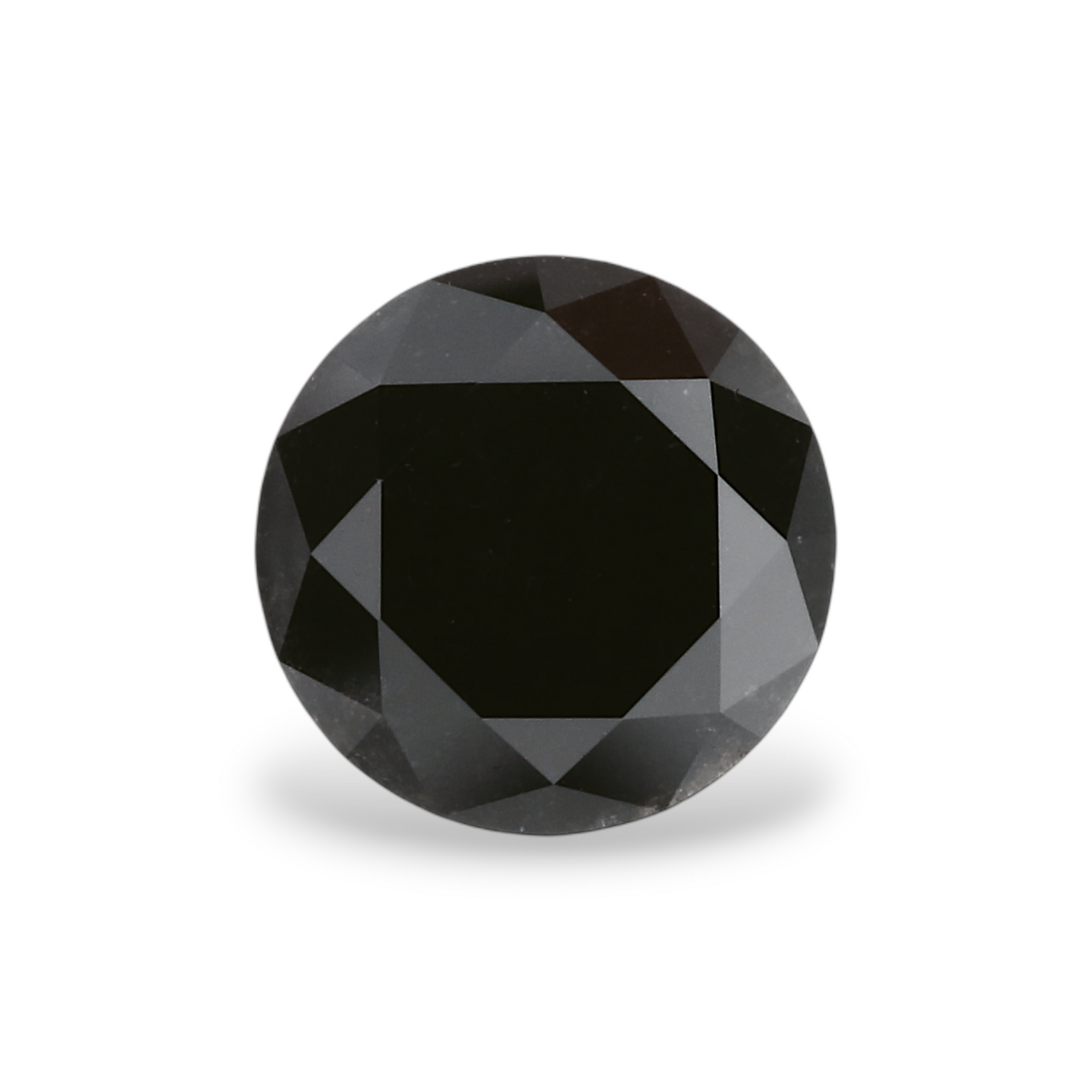 1.23 Carat Natural Black Round Diamond GIA