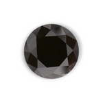 1.57 Carat Natural Black Round Diamond GIA