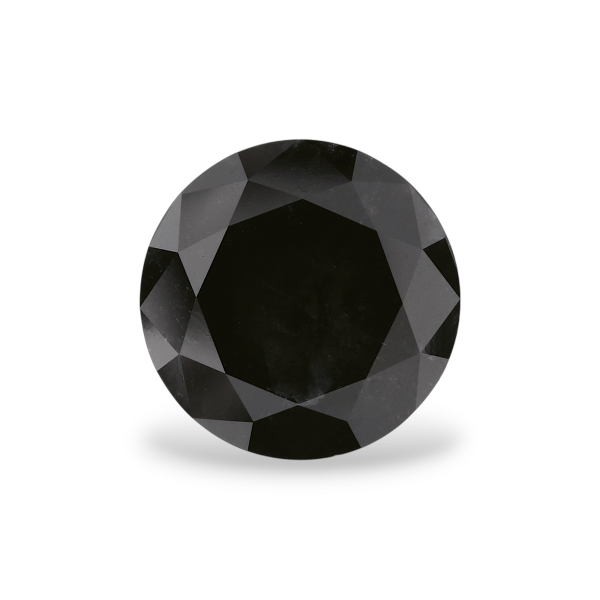 3.63 Carat Natural Black Round Diamond GIA