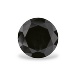 3.63 Carat Natural Black Round Diamond GIA