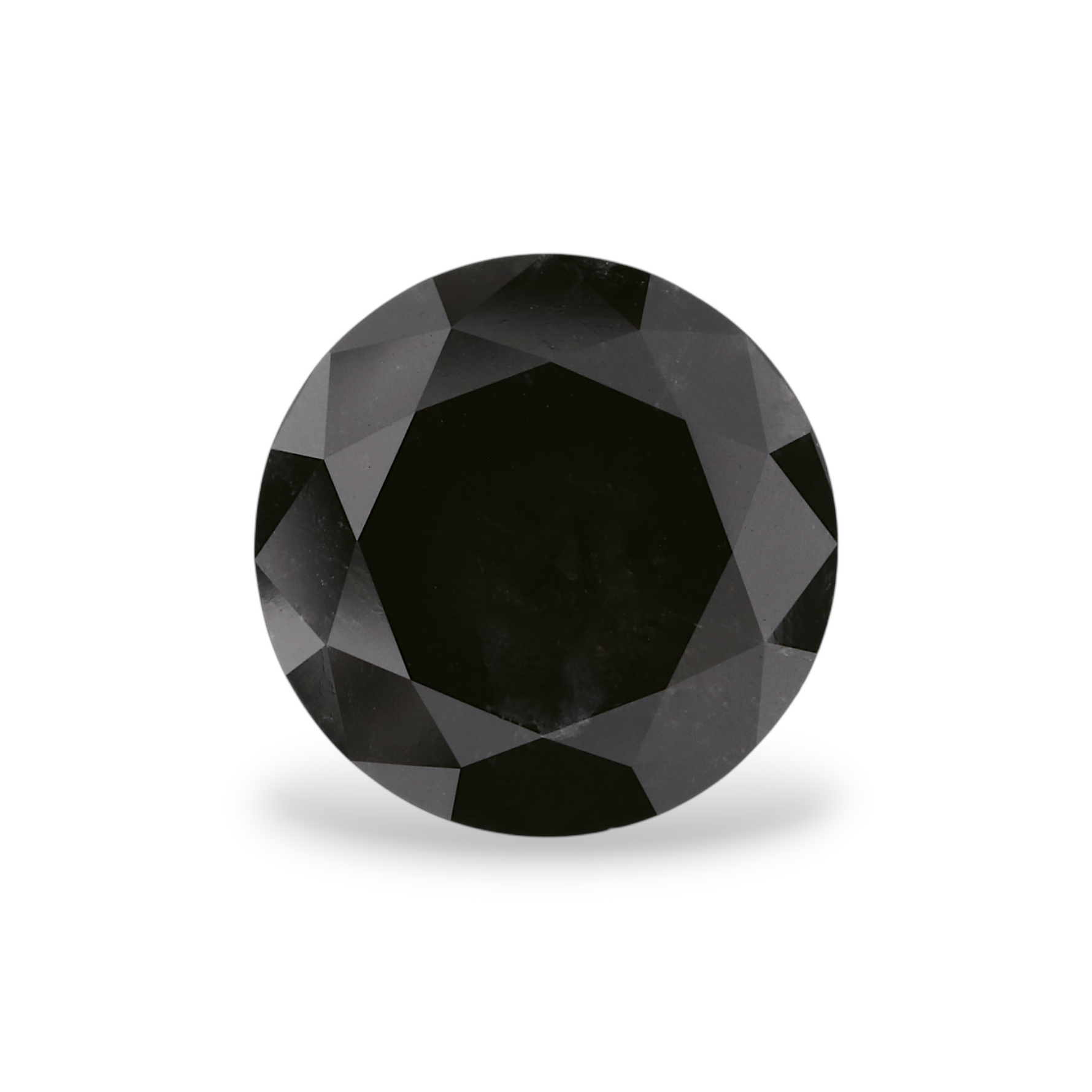 3.63 Carat Natural Black Round Diamond GIA