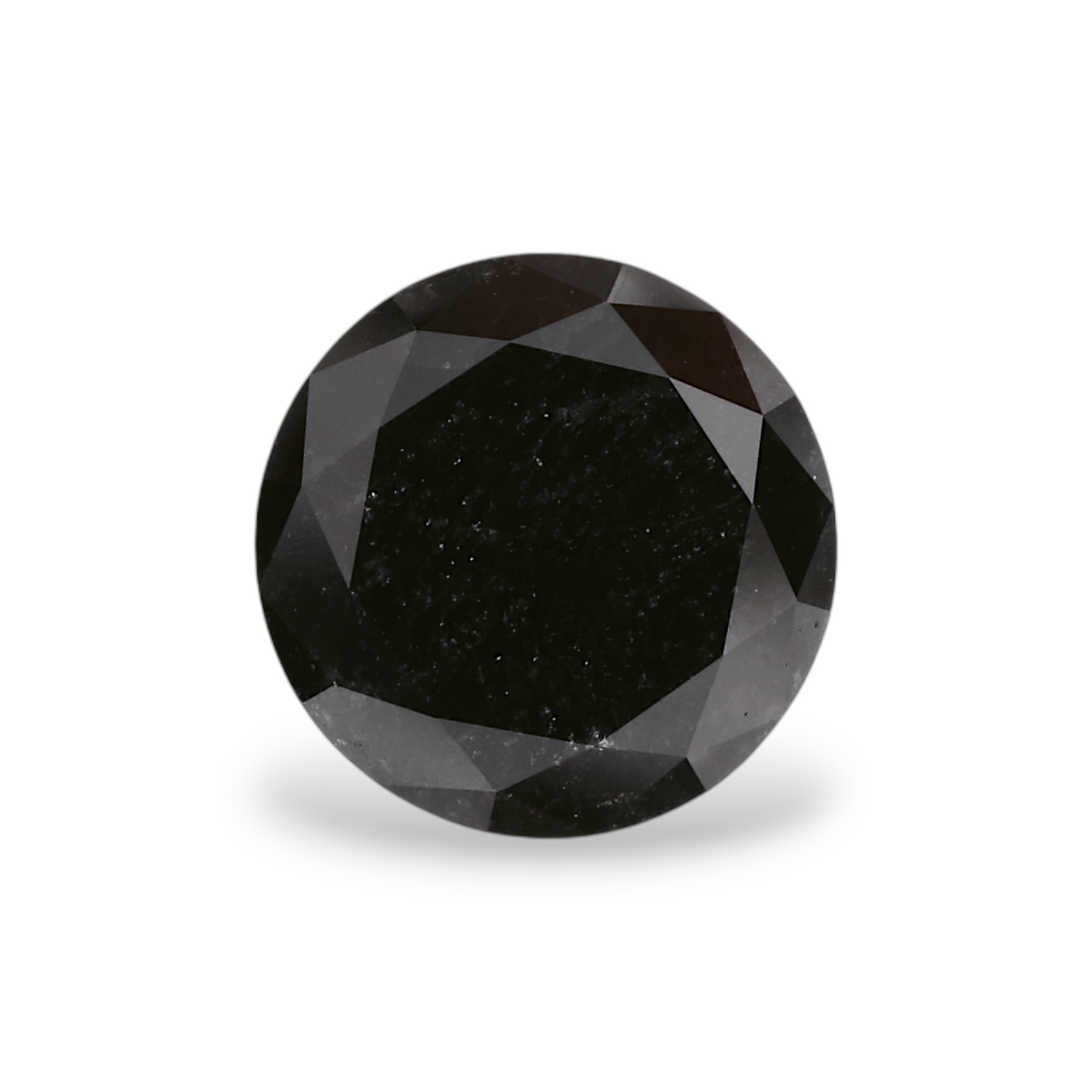 1.21 Carat Natural Black Round Diamond GIA
