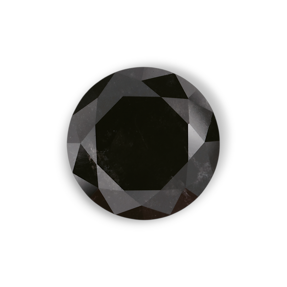 2.46 Carat Natural Black Round Diamond GIA