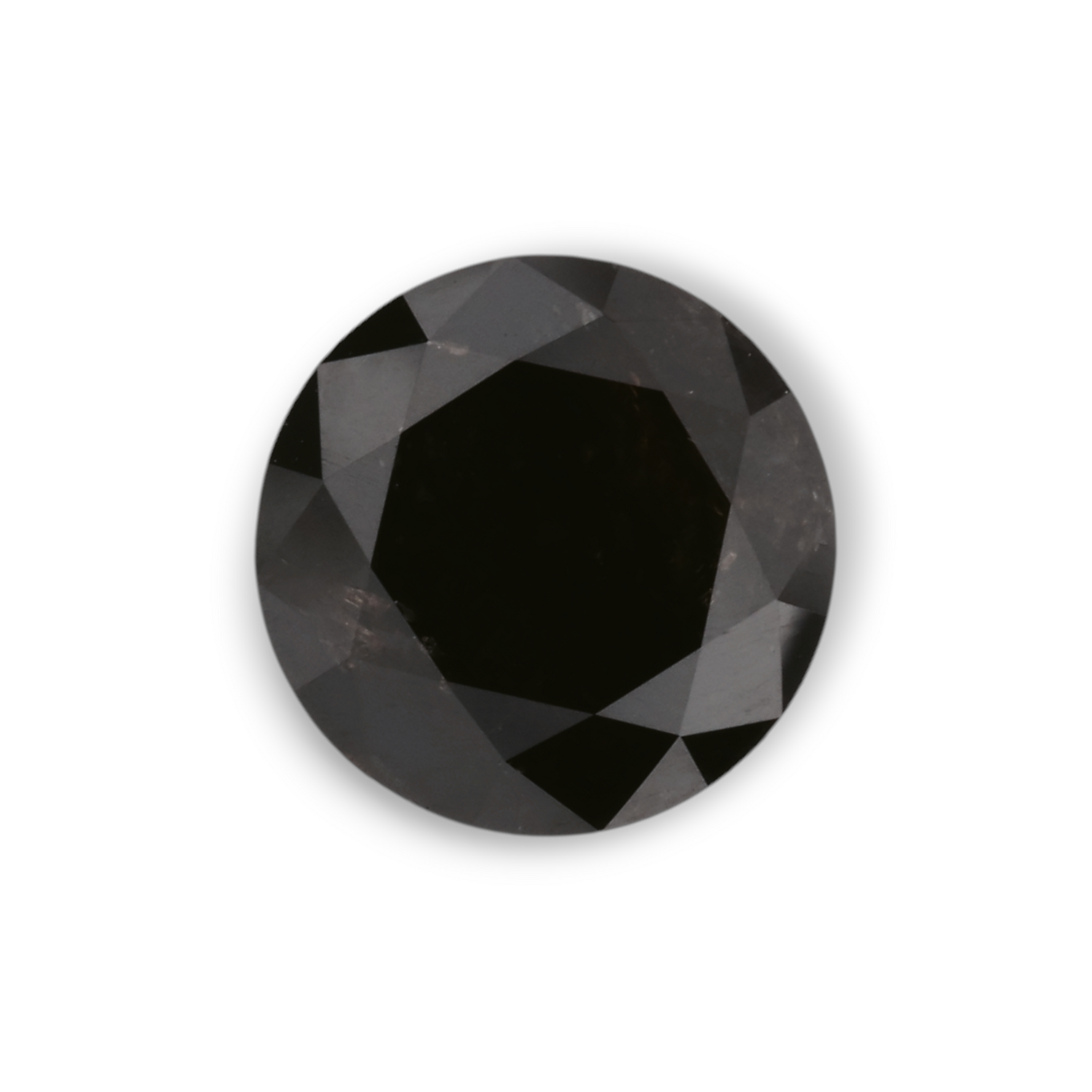 0.87 Carat Natural Black Round Diamond GIA