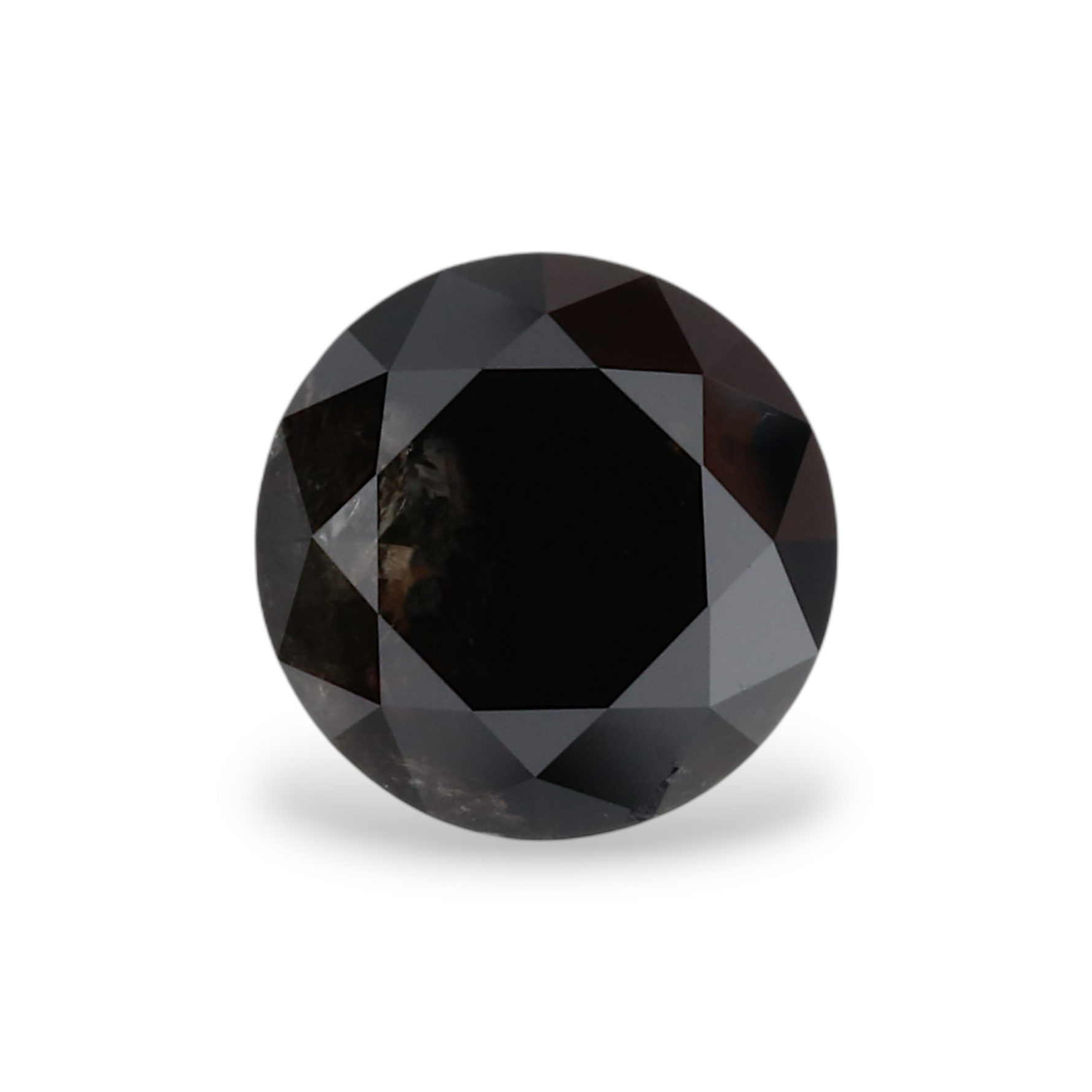 1.07 Carat Natural Black Round Diamond GIA