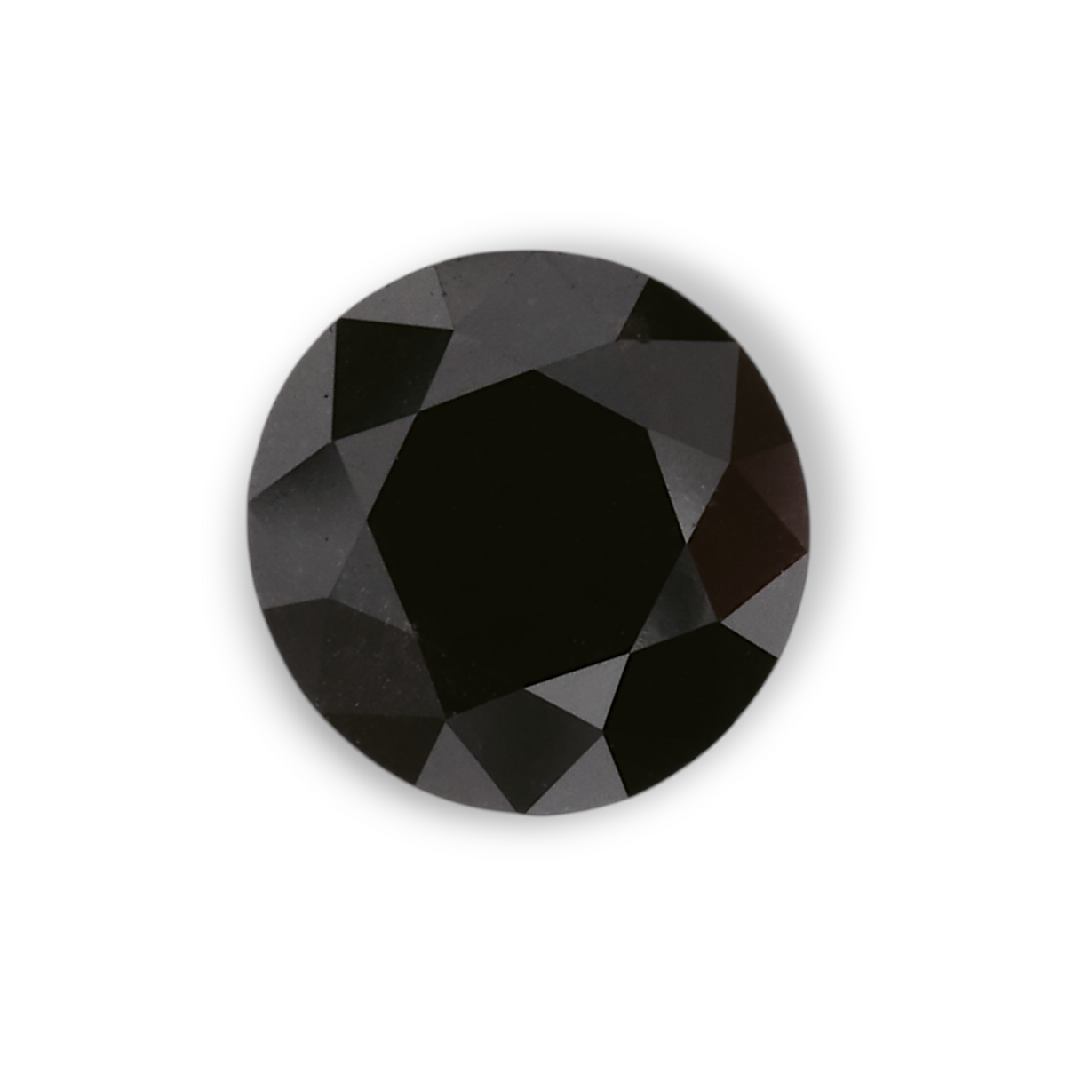 1.08 Carat Natural Black Round Diamond GIA