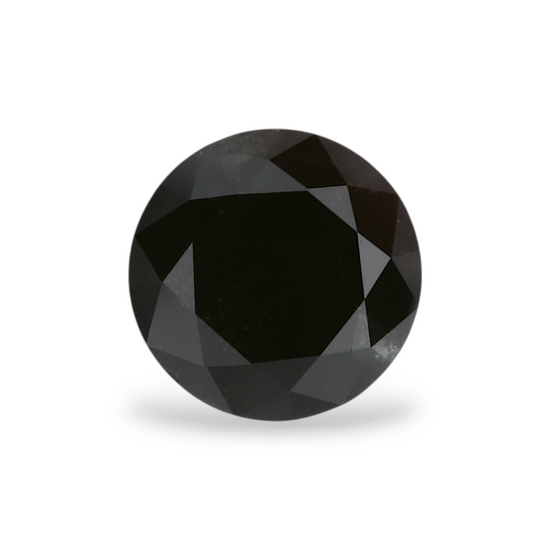 ماسة سوداء طبيعية مستديرة بوزن 1.15 قيراط، مع شهادة GIA