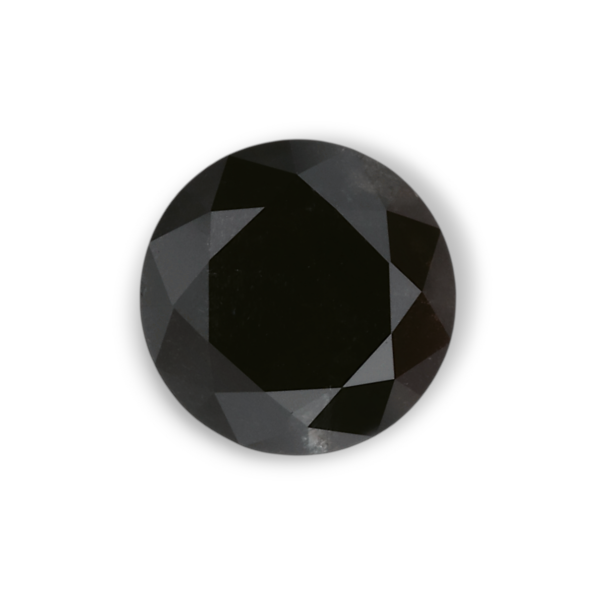 1.15 Carat Natural Black Round Diamond GIA
