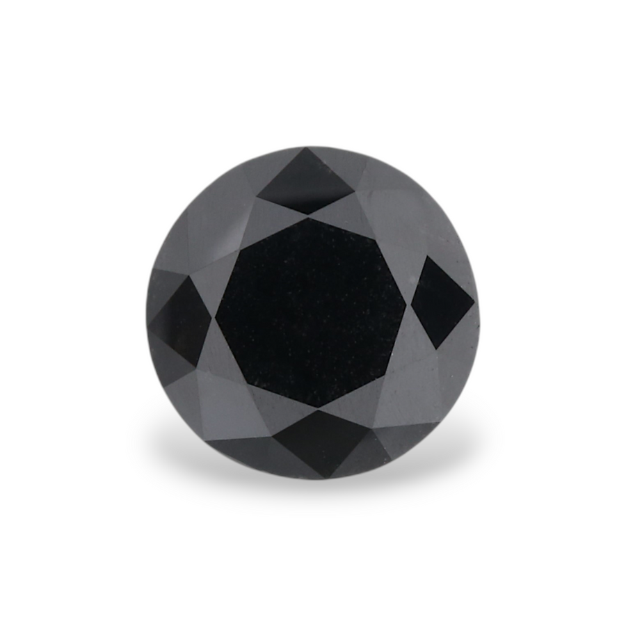 1.3 Carat Natural Black Round Diamond GIA