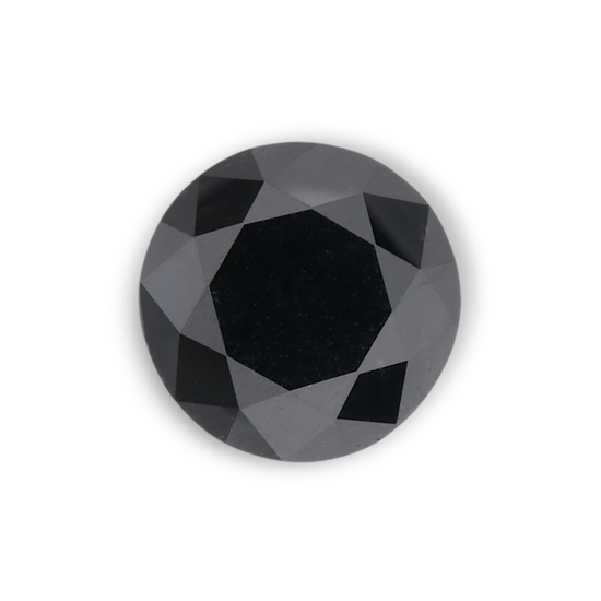 1.3 Carat Natural Black Round Diamond GIA