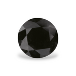 1.64 Carat Natural Black Round Diamond GIA