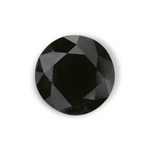 1.64 Carat Natural Black Round Diamond GIA