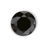 1.79 Carat Natural Black Round Diamond GIA