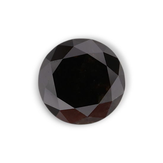 0.64 Carat Natural Black Round Diamond GIA