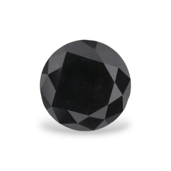 0.81 Carat Natural Black Round Diamond GIA