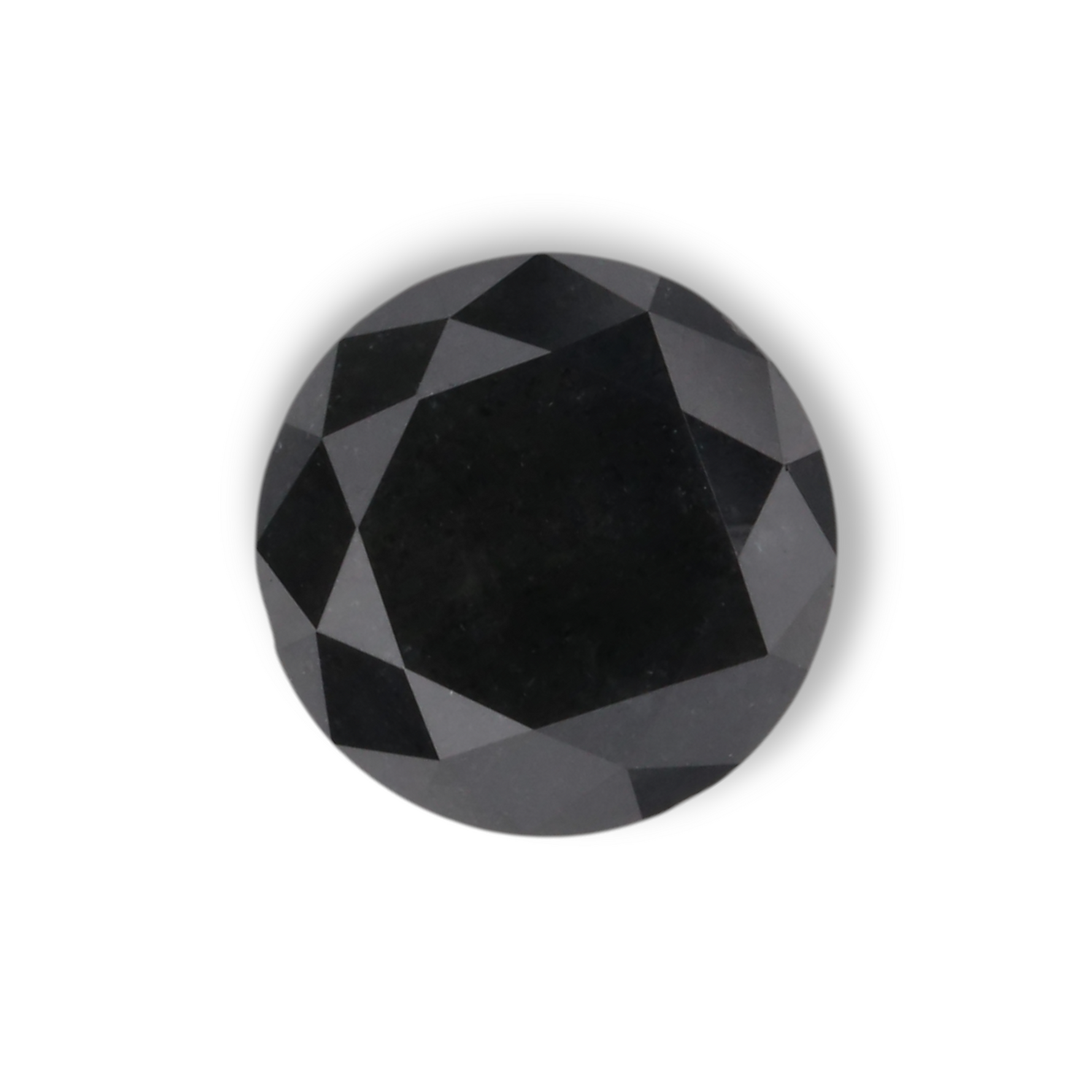 0.81 Carat Natural Black Round Diamond GIA