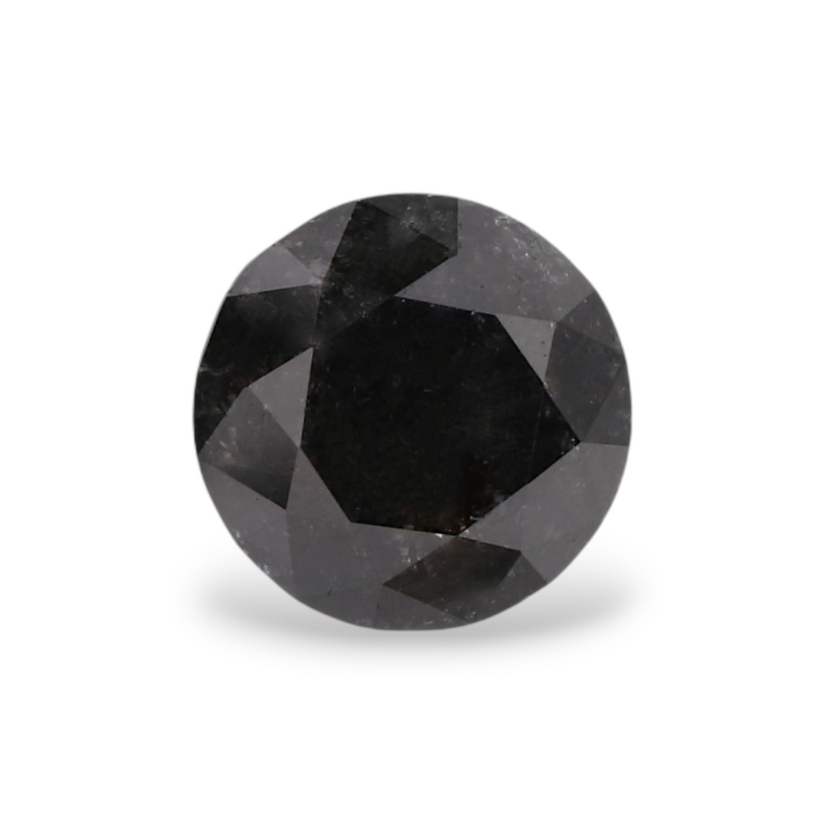 0.99 Carat Natural Black Round Diamond GIA