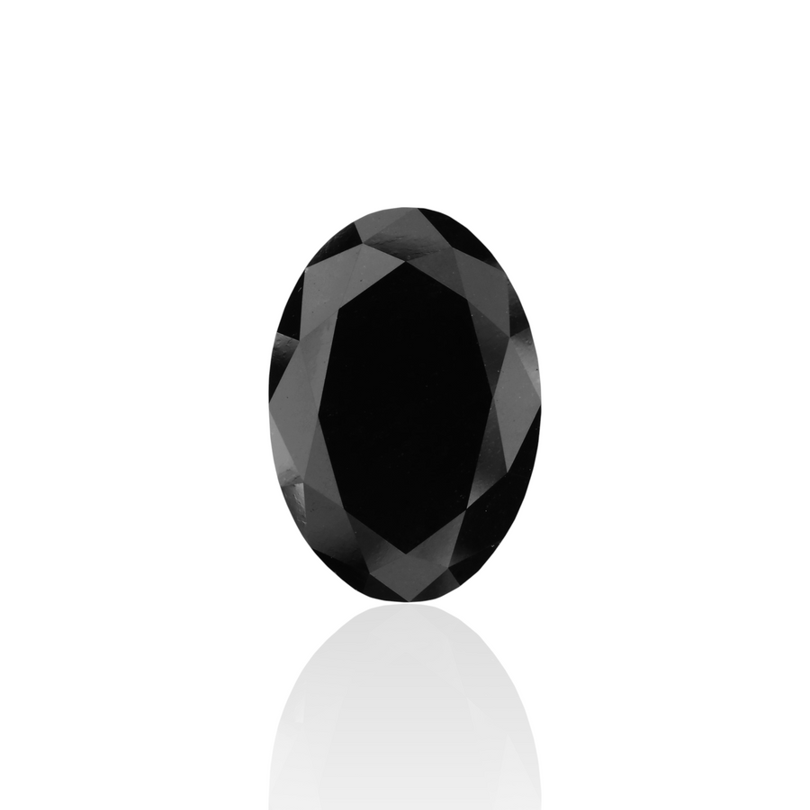 5.6 Carat Black Oval Diamond