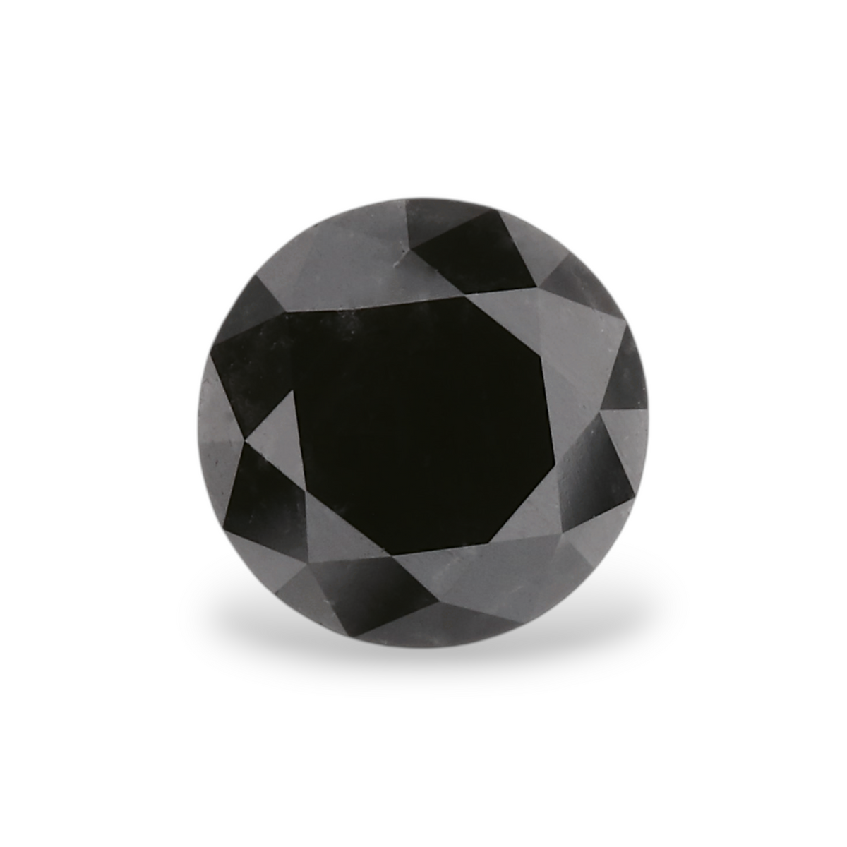 1.02 Carat Natural Black Round Diamond GIA