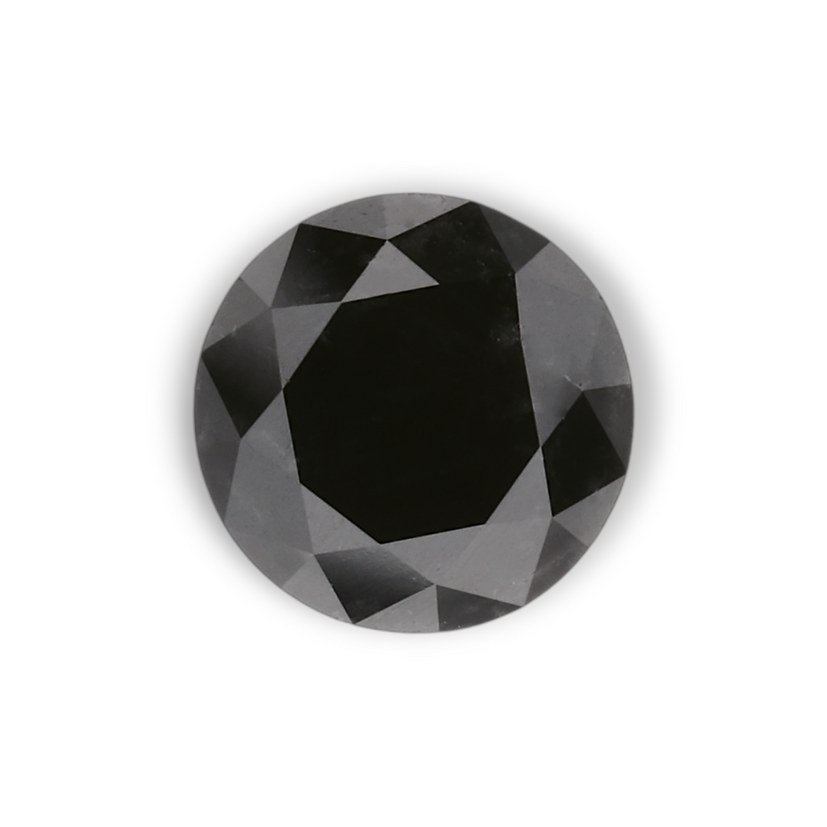 1.02 Carat Natural Black Round Diamond GIA