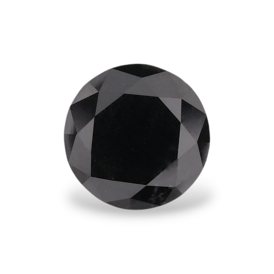 1.05 Carat Natural Black Round Diamond GIA