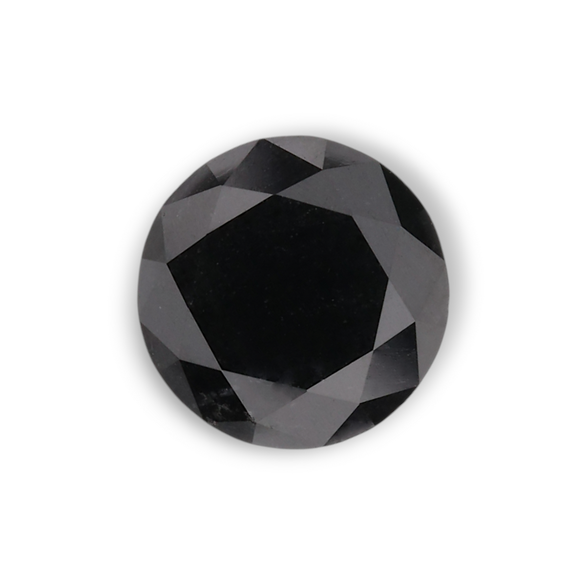 1.05 Carat Natural Black Round Diamond GIA