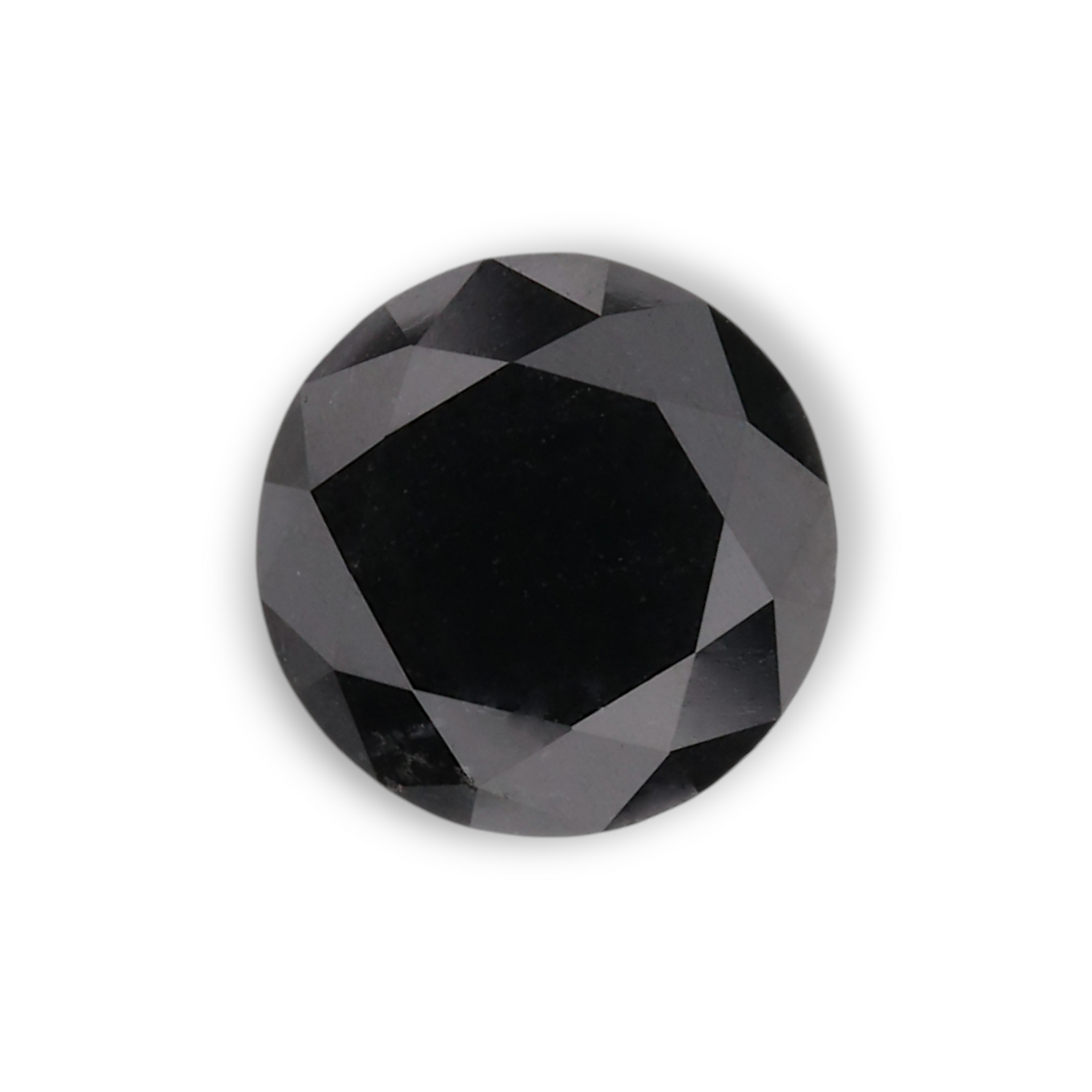 1.05 Carat Natural Black Round Diamond GIA