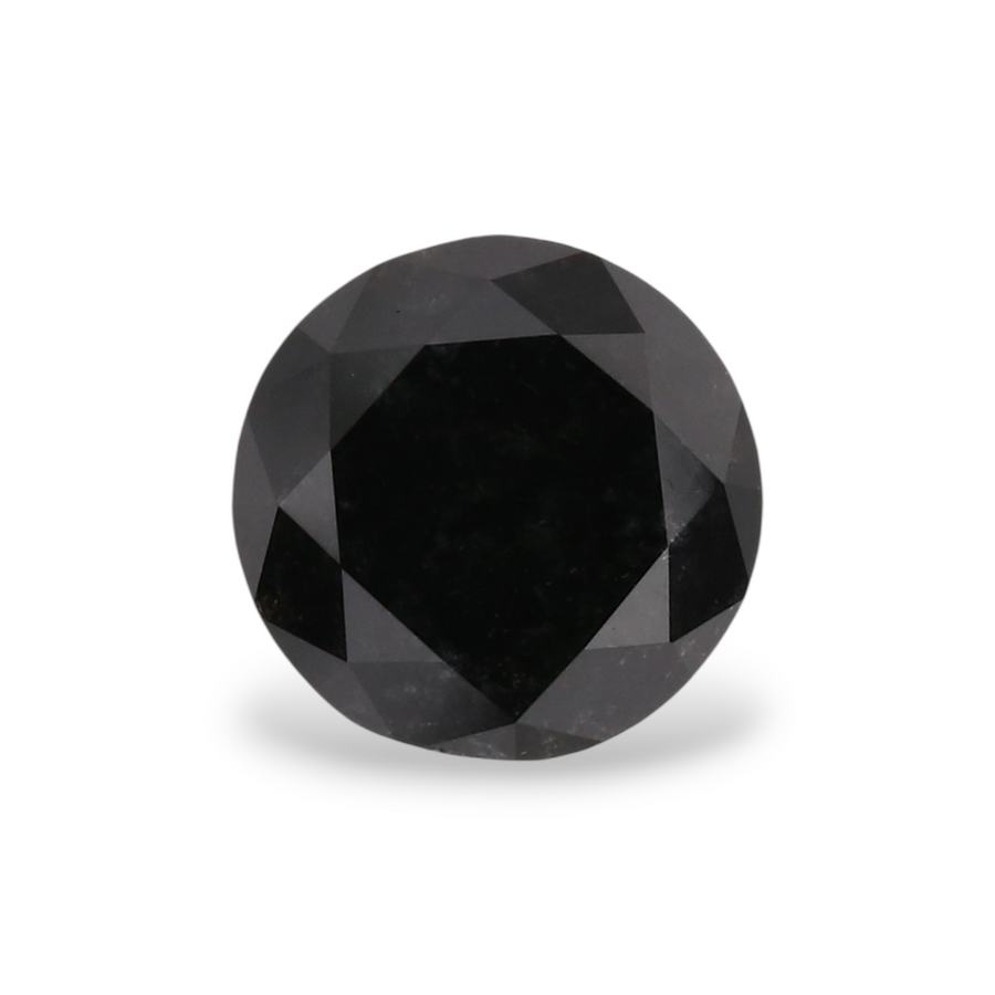 1.09 Carat Natural Black Round Diamond GIA