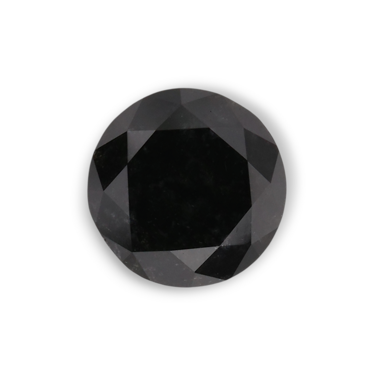 1.09 Carat Natural Black Round Diamond GIA