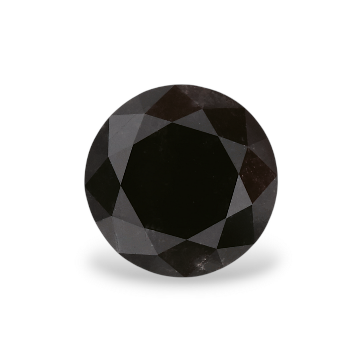1.21 Carat Natural Black Round Diamond GIA