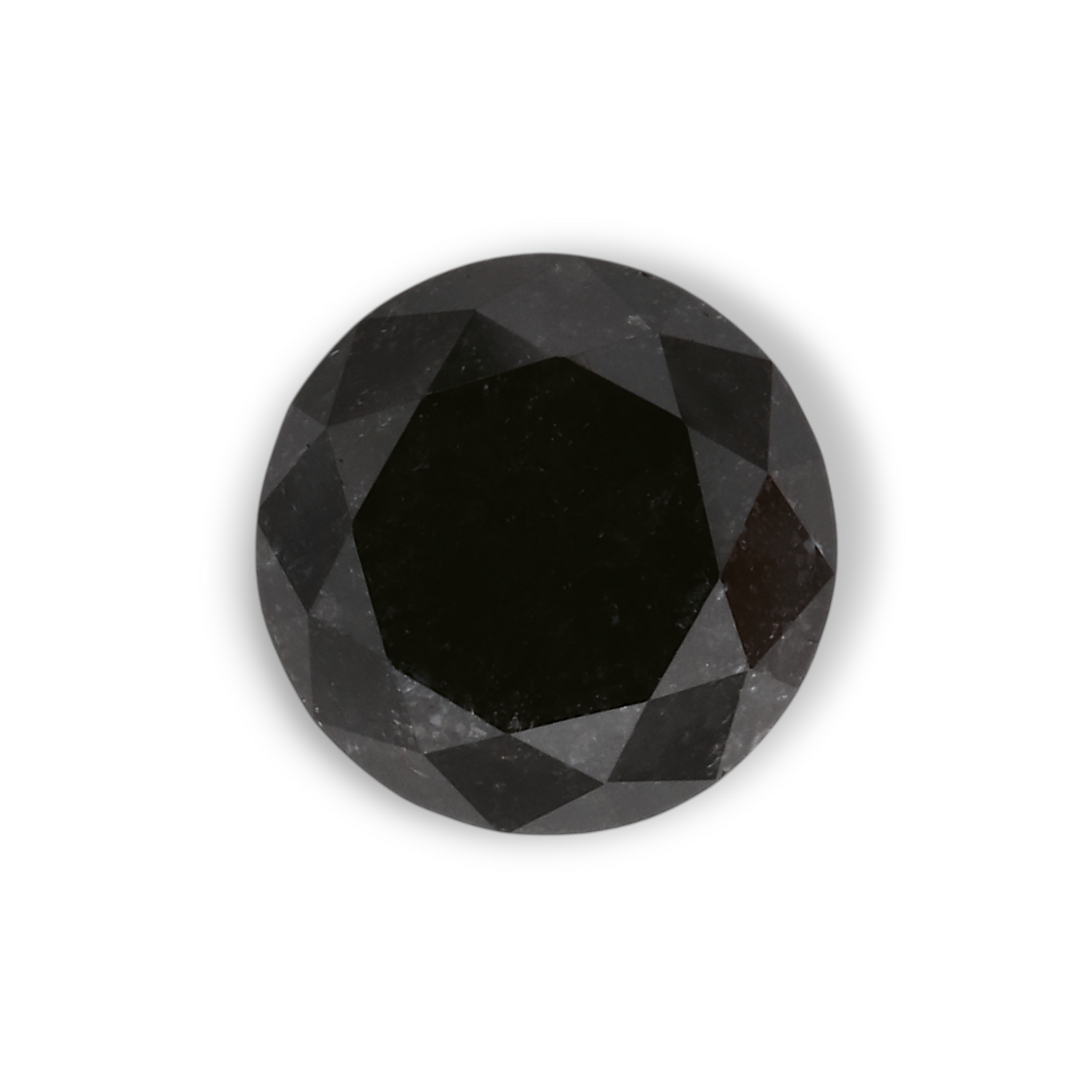 1.27 Carat Natural Black Round Diamond GIA