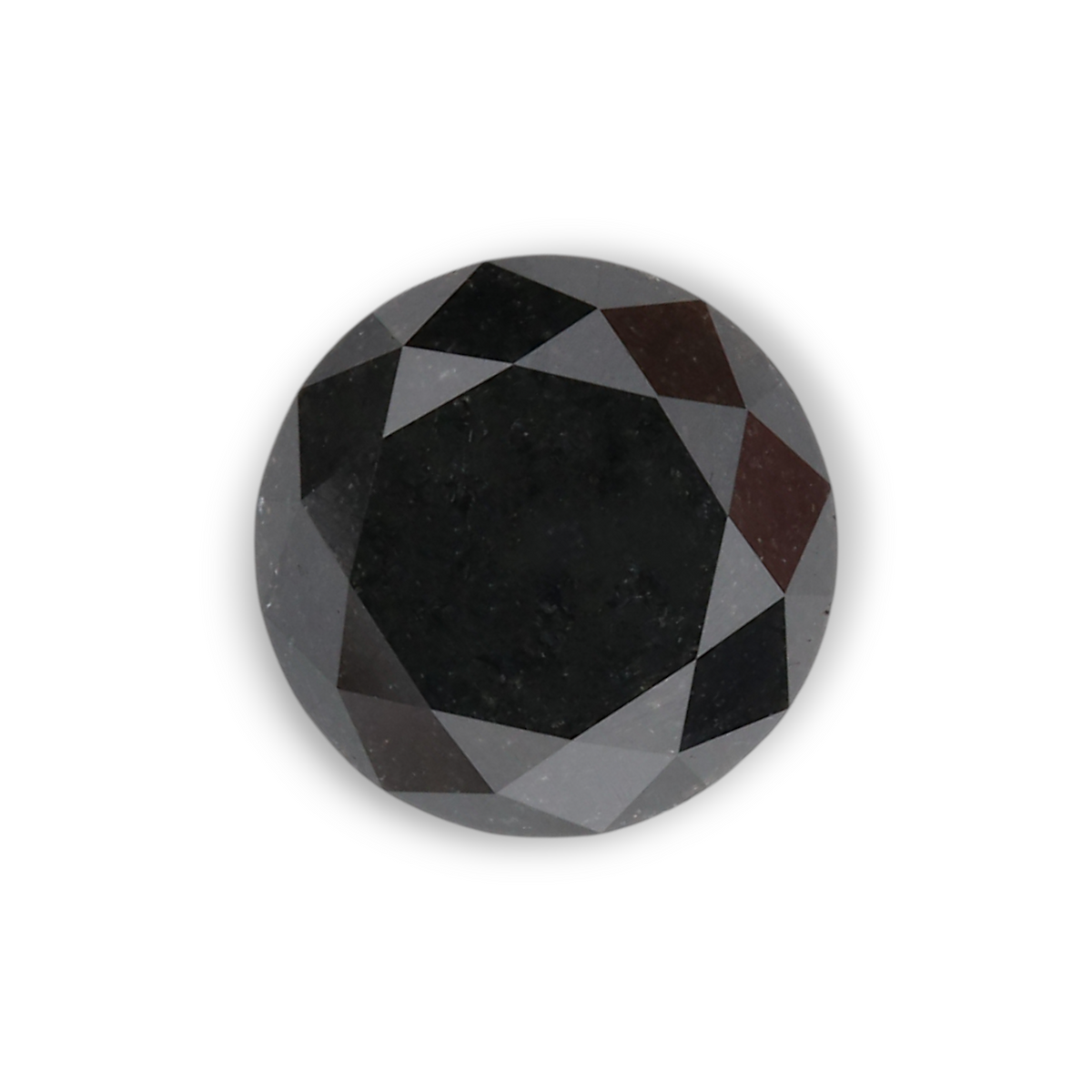 1.32 Carat Natural Black Round Diamond GIA