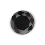 1.32 Carat Natural Black Round Diamond GIA