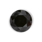 1.41 Carat Natural Black Round Diamond GIA