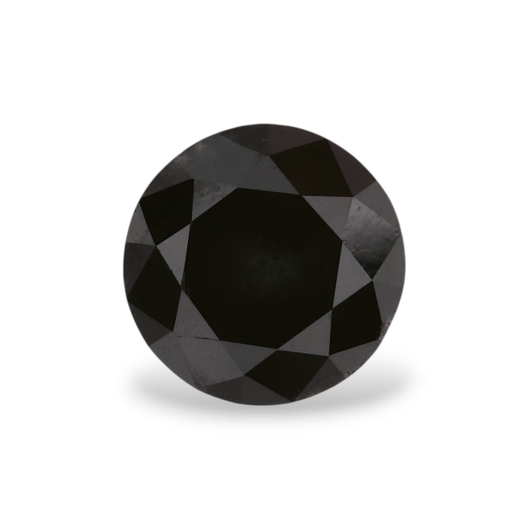 1.43 Carat Natural Black Round Diamond GIA