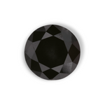 1.43 Carat Natural Black Round Diamond GIA