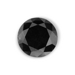 1.46 Carat Natural Black Round Diamond GIA