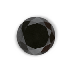 1.53 Carat Natural Black Round Diamond GIA