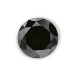 1.71 Carat Natural Black Round Diamond GIA