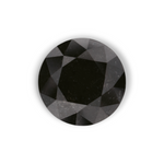 1.73 Carat Natural Black Round Diamond GIA