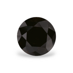 1.74 Carat Natural Black Round Diamond GIA