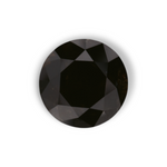 1.74 Carat Natural Black Round Diamond GIA